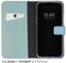 Selencia iPhone 15 - Echt Lederen Bookcase - 3 Pashouders - Air Blue