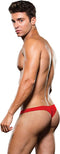 Envy - Microfiber Lowrise Zip Thong S/M Red