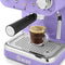 Swan Retro Espressomachine – Gebruikt Gemalen Koffie en Koffiepads – Paars