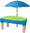 Step2 Cascading Cove Zand & Watertafel - Met Deksel, Parasol & 6 Accessoires - Activiteitentafel / Zandtafel met deksel voor de tuin / buiten - Waterspeelgoed voor kinderen