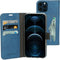 Mobiparts Classic Wallet Case - Flip cover - Ruimte voor pasjes - Steel Blue (iPhone 12, iPhone 12 Pro)