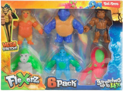 Flexerz 31004A - Stressfiguren set - 6 rekbare figuren 6 cm