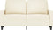 vidaXL - Tweezitsbank - 120 - cm - fluweel - crèmekleurig