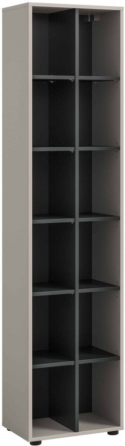 Furnilux Noida - Stellingkast - Praktische indeling - Zwart - 35x45x192cm