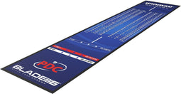 Winmau Outshot - Dartmat - Antislip PVC - 300 x 60 cm - zwart met blauwe accenten