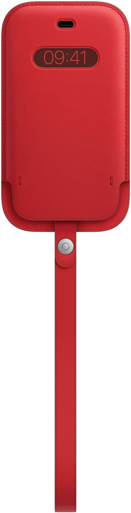 Apple iPhone 12 mini - Leren Sleeve met MagSafe - Krasbestendig en ruimte voor pasjes - (PRODUCT)RED