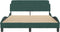 vidaXL - Bedframe - zonder - matras - 140x190 - cm - fluweel - donkergroen