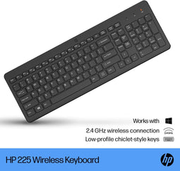 HP 225 WL KBD - Toetsenbord - Draadloos - Zwart