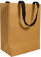 Luxe Papieren Draagtas Kraft Stoffen handvaten – 18 + 10 x 23 cm / 10 stuks