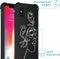 iMoshion Hoesje Geschikt voor iPhone Xs / X Hoesje Met Koord - iMoshion Design Hoesje met Koord - Wit / Zwart / Woman Flower Black