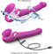 Strap-On-Me - Vibrerende Strapless Strap-on Voorbinddildo Met Luchtdruk Stimulatie - Roze
