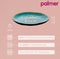 Palmer Bord Lotus 27.5 cm Turquoise Zwart Stoneware 2 stuks