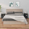 vidaXL - Nachtkastjes - 2 - st - 40x35x49 - cm - massief - grenenhout - grijs