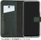 Selencia Samsung Galaxy A15 - Echt Lederen Bookcase - 3 Pashouders - Groen