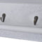 vidaXL Wandschap - 60x23,5x33 cm - 2 manden 4 haken - wit