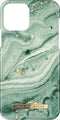 iDeal of Sweden iPhone 13 Pro - Backcover - Glanzende coating - Groen Mint Swirl Marble
