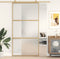 vidaXL - Schuifdeur - 102,5x205 - cm - mat - ESG-glas - en - aluminium - goudkleurig