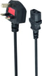 Gembird PC-187 - Netsnoer UK naar C13 - 1.8 m met zekering - Zwart
