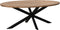 Livingfurn - Eetkamertafel Jesper Oval 240 cm - Mangohout / Gecoat Staal