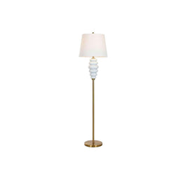 Vloerlamp Home ESPRIT Wit Gouden 220 V 43 x 43 x 170 cm