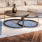 Richmond Interiors Salontafel Blackbone brass set van 2 (Black rustic)