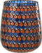 J-Line windlicht Mozaiek Druppel - glas - oranje/blauw - large