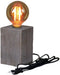 Tafellamp hout 10x15 cm e27 1,5 m snoer