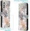 iMoshion Hoesje Geschikt voor Samsung Galaxy A14 (5G) Hoesje Met Pasjeshouder - iMoshion Design Softcase Bookcase - Goud / Glamour Botanic