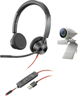 Poly Studio P5 Kit - Webcam - 1280x720 (HD) 1920x1080 (Full HD) 30fps 80° kijkhoek - (BLACKWIRE 3325)