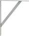 AMIG Plankdrager/planksteun van metaal - gelakt grijs - H250 x B200 mm - boekenplank steunen - tot 320 kg