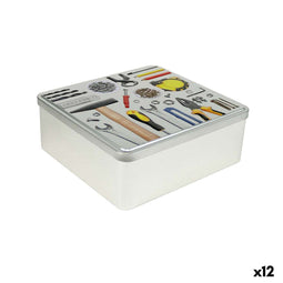 Multi-functionele Kist Confortime Tools Metaal 23,7 x 22,2 x 8,9 cm (12 Stuks)