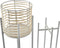 Pottenset DKD Home Decor Metaal Bruin Wit Rotan (21 x 21 x 77 cm)