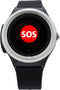 LifeWatcher Analoog Zwart Alarmeringshorloge / Alarmerings horloge - Senioren Alarm met Alarmknop / Noodknop - Personenalarmering Paniekknop Ouderen - Met GPS Tracker en WiFi - Alarm met Belfunctie
