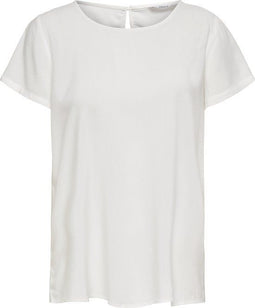 Only First one Life - Dames Top - Korte mouwen Ronde hals Knoopsluiting - Maat XS (34)