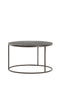 Light&living Salontafel S/2 Ø61x37+Ø76x41 cm TALCA donker bruin