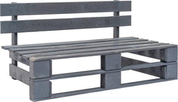 vidaXL - Tuinbank - pallet - hout - grijs