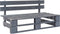 vidaXL - Tuinbank - pallet - hout - grijs