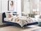 FLAYAT - Tweepersoonsbed - Marineblauw - 180 x 200 cm - Fluweel