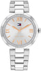 Tommy Hilfiger TH1782681 Alice Dames Horloge - Mineraalglas - Staal - Zilverkleurig - 34 mm breed - Quartz - Vouw/Vlindersluiting - 3 ATM (spatwater)