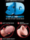 8 Triple Density Fat Cock with Balls - Flesh