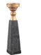 PTMD Laya Kandelaar - 11 x 11 x 45 cm - Poly - Goud/zwart