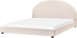 VAUCLUSE - Tweepersoonsbed - Lichtbeige - 180 x 200 cm - Polyester