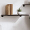 vidaXL - Wandschap - 60x40x2 - cm - behandeld - massief - eikenhout - donkerbruin