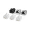 Nedis RJ45-Connector - RJ45 Pass Through - Stevig/Gesnoerd UTP CAT6 - Recht - Verguld - 10 Stuks - PVC - Grijs / Wit / Zwart - Doos