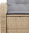 vidaXL - 2-zitbank - voor - in - de - tuin - met - kussens - - - Beige - Poly - Rattan