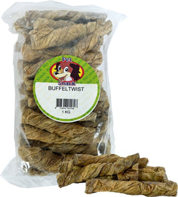 1 kg Petsnack buffelblaas twist hondensnack