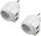 Sygonix SY-4499400 Tussenstekker Met USB Wit Set van 2 stuks