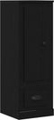 vidaXL - Hoge - kast - Zwart - Eiken - 36x35,5x103,5 - cm - Gelaagd - Hout