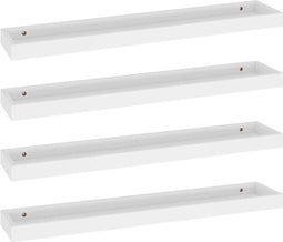 vidaXL - Wandschappen - 4 - st - Loggia - 80x15x4 - cm - MDF - wit