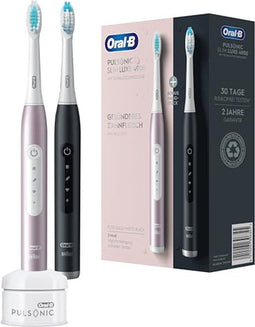 Oral-B Pulsonic Slim Luxe 4900 - Elektrische tandenborstel - Dubbelpak - Zwart/Roségoud